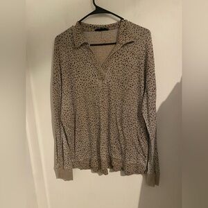 Jane&Delancey Leopard Print Thermal Top